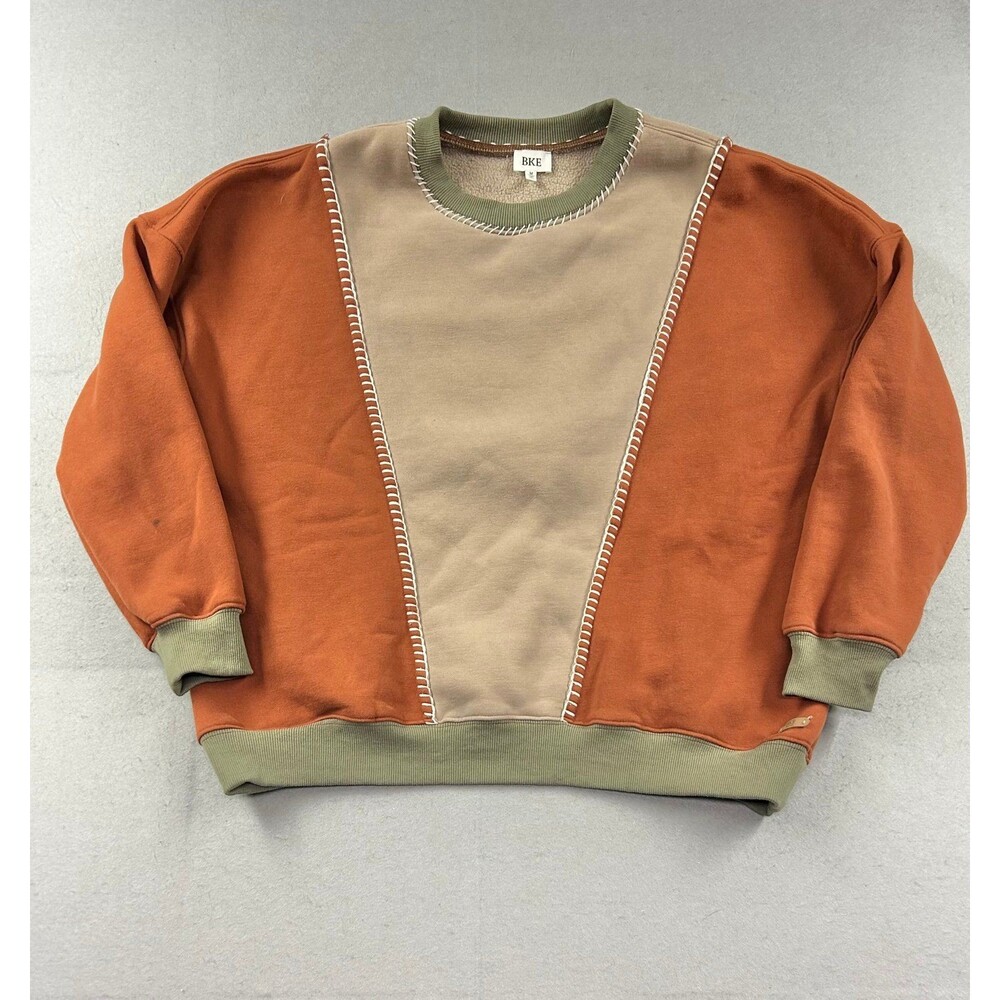 BKE Colorblock Oversized Crewneck Sweatshirt Pullover